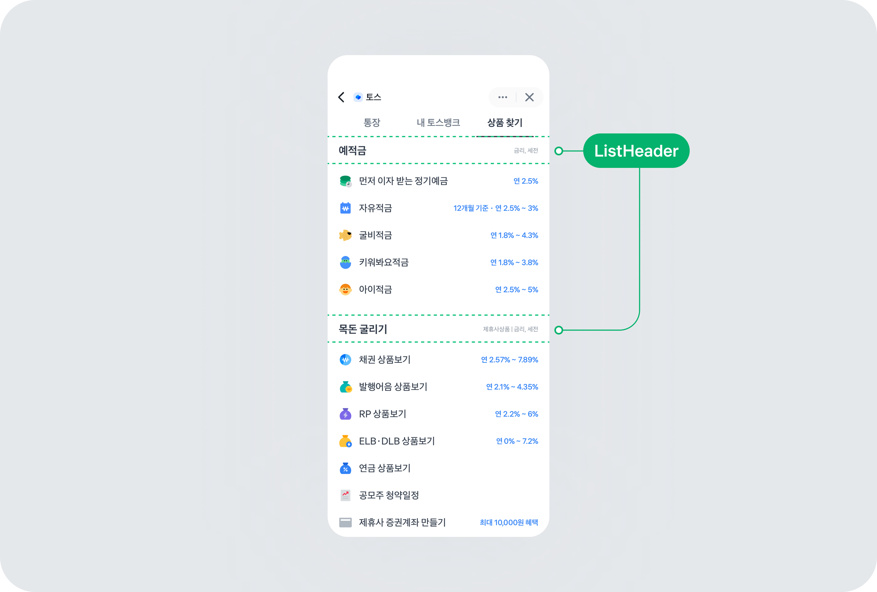 List Header