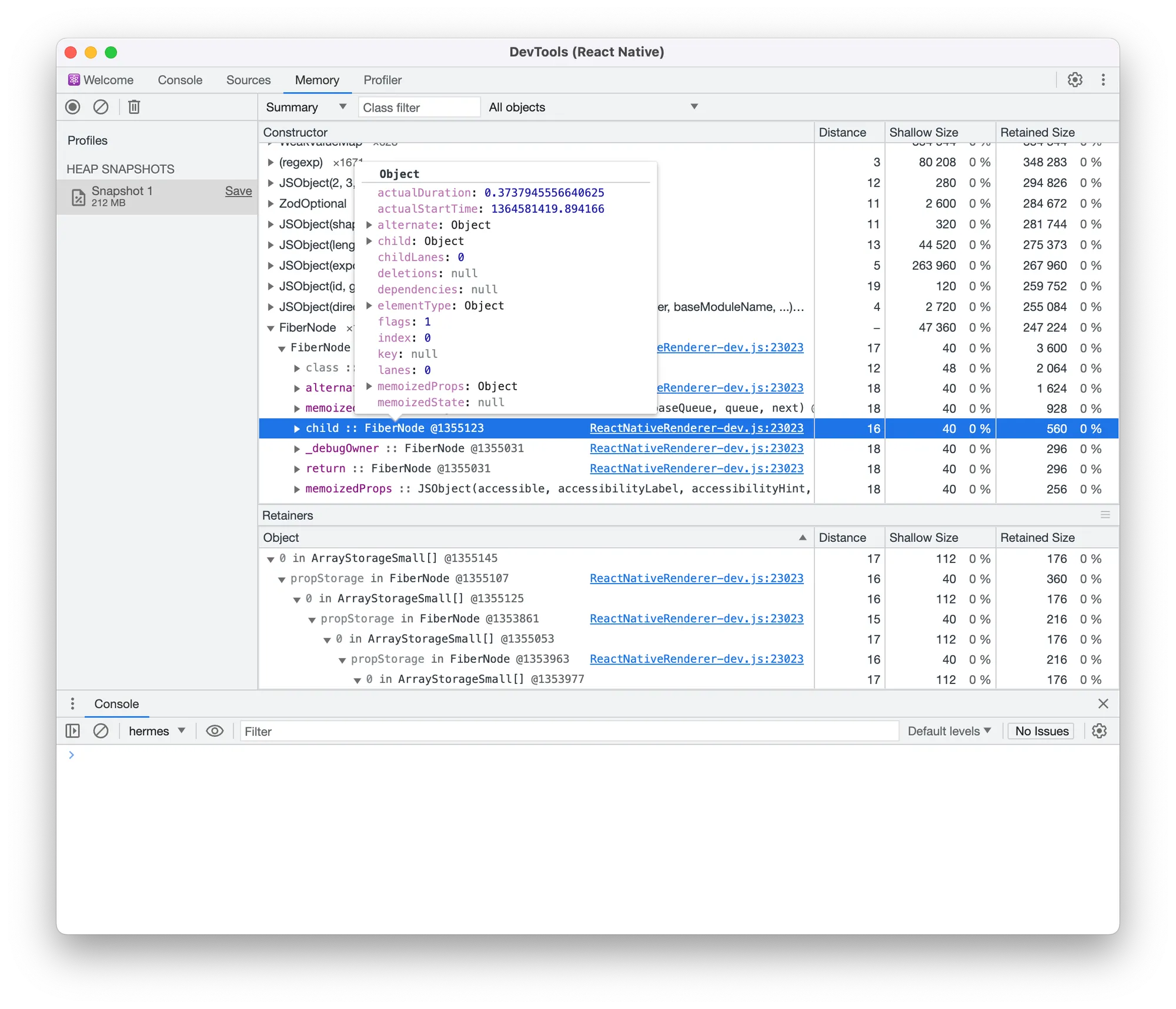 메모리 프로파일링 예시 이미지 2