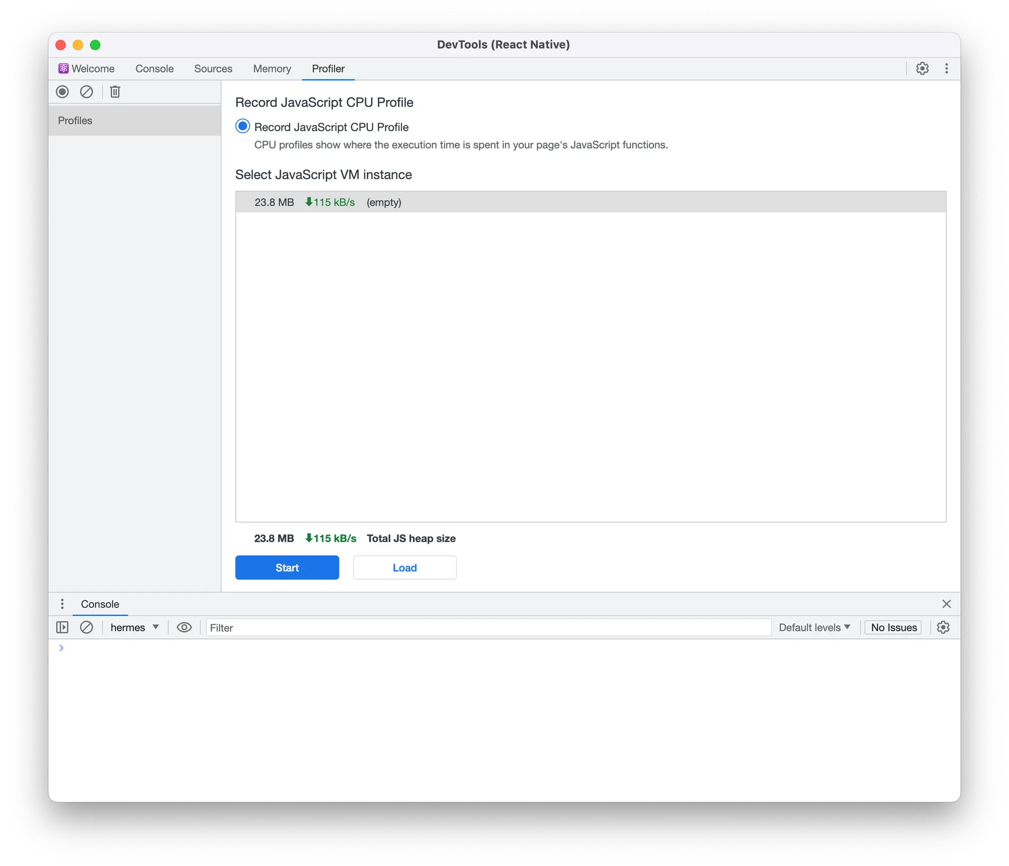 성능 측정 도구 사용 예시 1